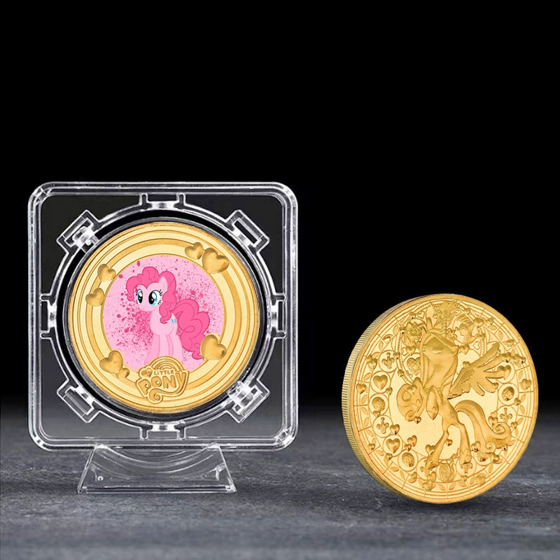 Коллекционная монета-подставка Little Pony на память (2025) — набор много монет, варианты подарков, акриловая рамка и коробка