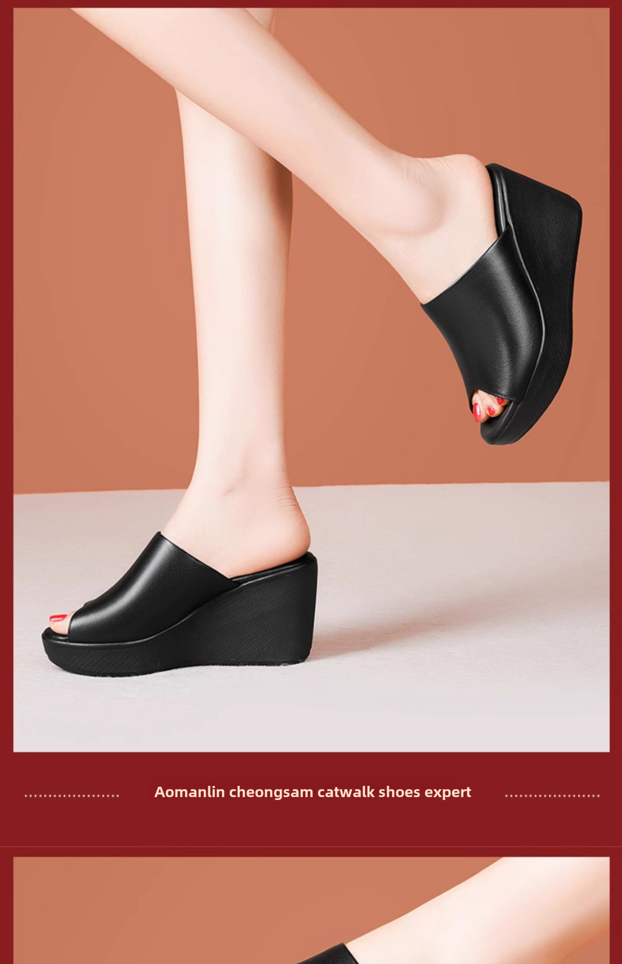 plus Size Women's Peep Toe Wedge Sandals European American Style Roman Summer Flip Flops Outdoor Wear_vogvips.com