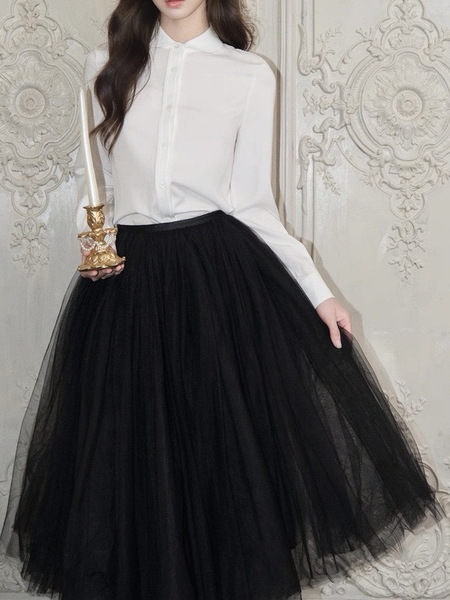 Classic spring long skirt