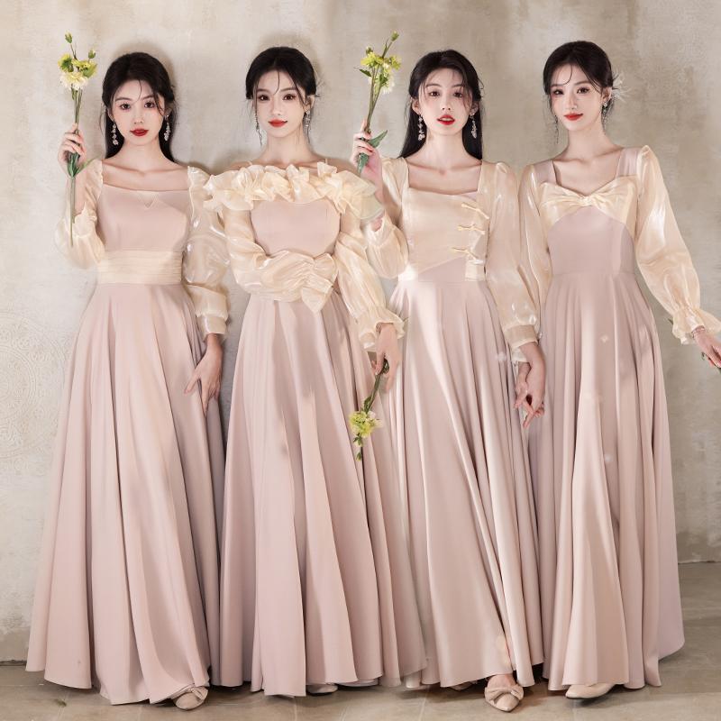 Fairy Bridesmaid Dress 2025 Sisters Dress Women's Daily Wear High-end Elegant Small Long