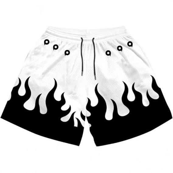 Amazon Shorts Vacation Beach Shorts Men's Cross-Border Naruto Gym Sports Mesh Beach Shorts Quick-Dry