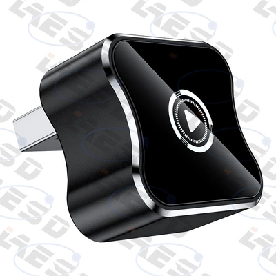 Simsiz CarPlay və Android Auto CarPlay to HiCar box - q1bf-usb-black-with-white-label-metal-glass-hicar-box