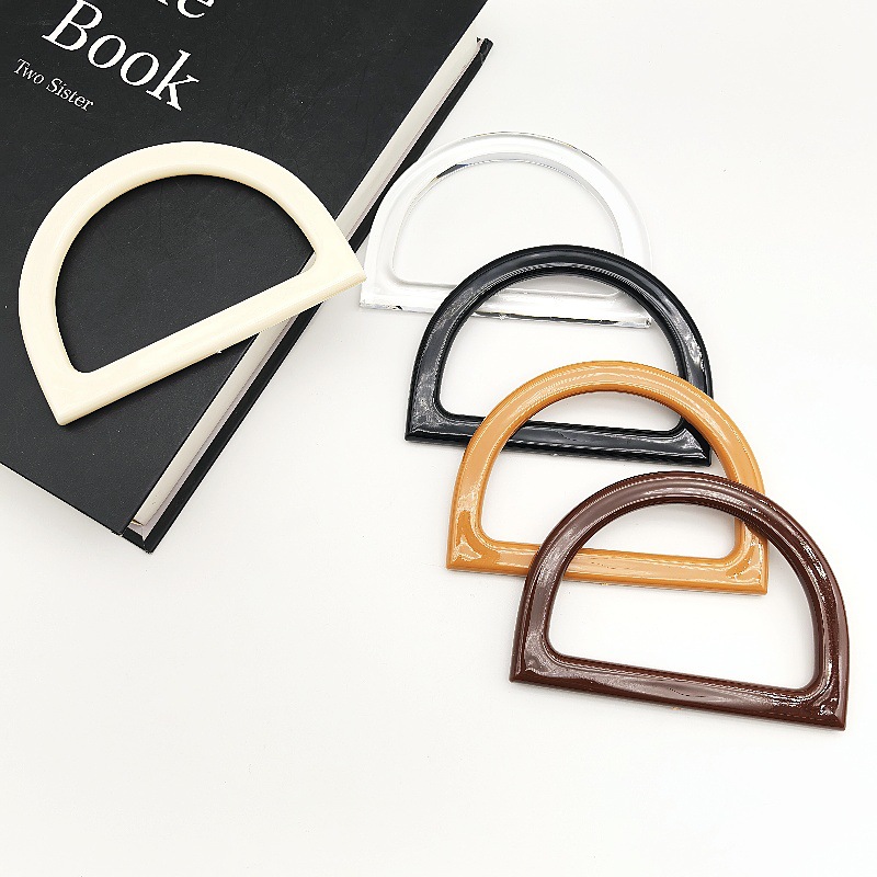 Nuevo tipo D resina brazalete diy bolsos tejidos a mano mango de mano caja de regalo de alta calidad accesorios de bolsos