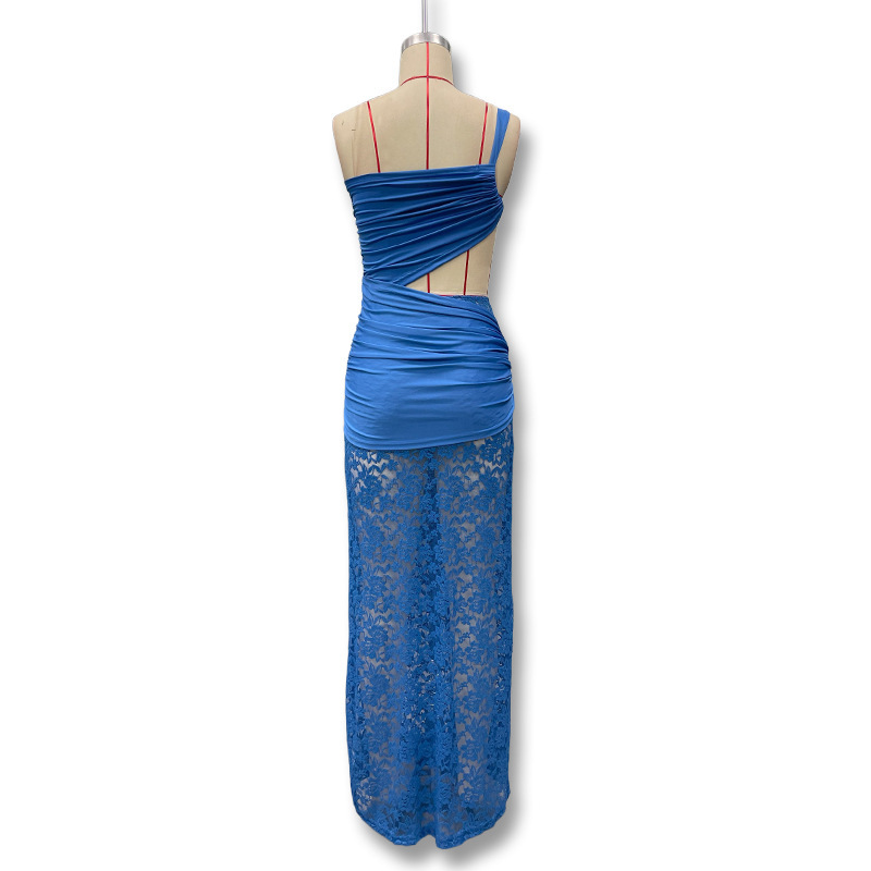 Women's Summer Sexy Backless Hollowed out Strapless Top And Slim Fit Skirt Set Cross Border Wholesale Clothing_ecoleips.com