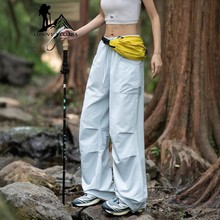 大牌冲锋裤女款夏季薄款户外徒步登山防晒工装裤速干运动伞兵裤子