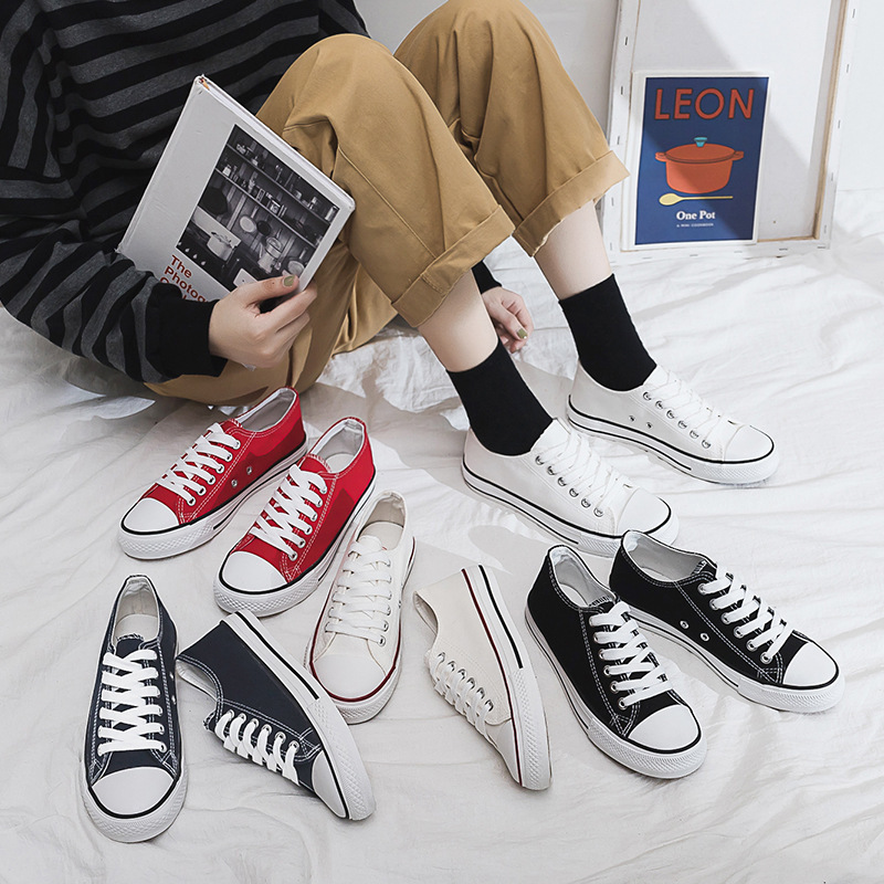 2025 Wholesale Classic Canvas Shoes for Women, Student K-Style, Spring Couple Style, Harajuku Low-Top Trendy Board Shoes