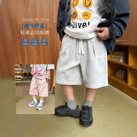 童装女童休闲卫裤2025夏季中大童男童五分裤韩版儿童宽松短裤潮流