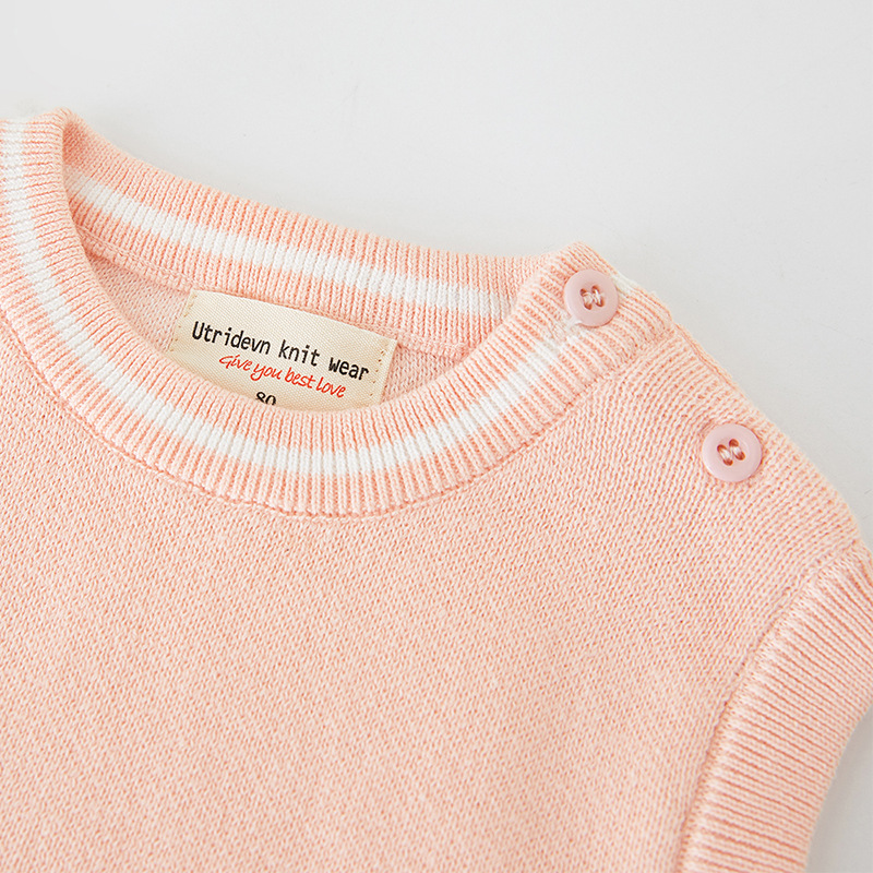 2023 Primavera, Otoño e Invierno ropa para niños clase un chaleco de suéter de algodón puro para niños chaleco Chaleco de punto lindo conejo blanco pequeño chaleco