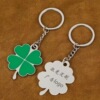 Lucky clover, green fresh fashionable keychain with zipper for elementary school students with laser