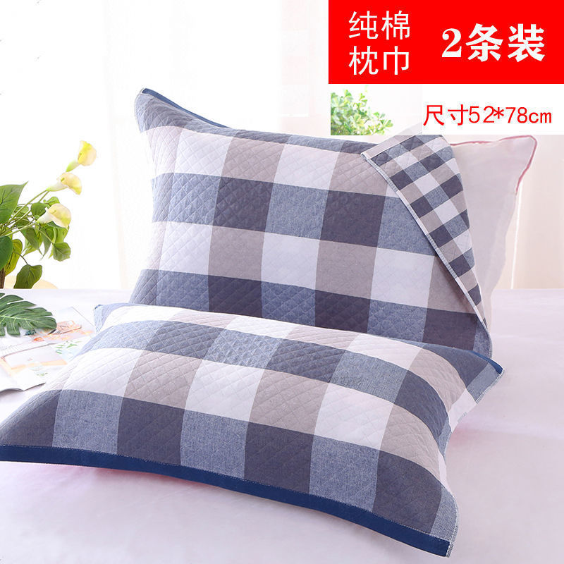 Pillowcase a pair Cotton cloth three layers Fabric art adult enlarge thickening Pillow towel soft Sweat Manufactor