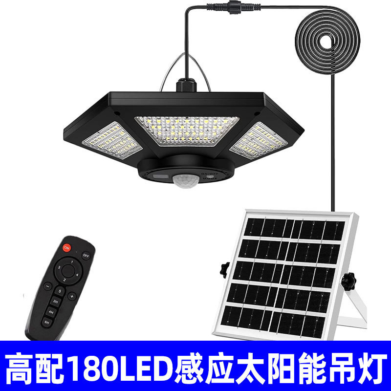 Cross Border Solar Induction Chandelier Balcony LED Courtyard Sprinkling Gazebo Terrace Outdoor Shed Light Indoor Garage Light
