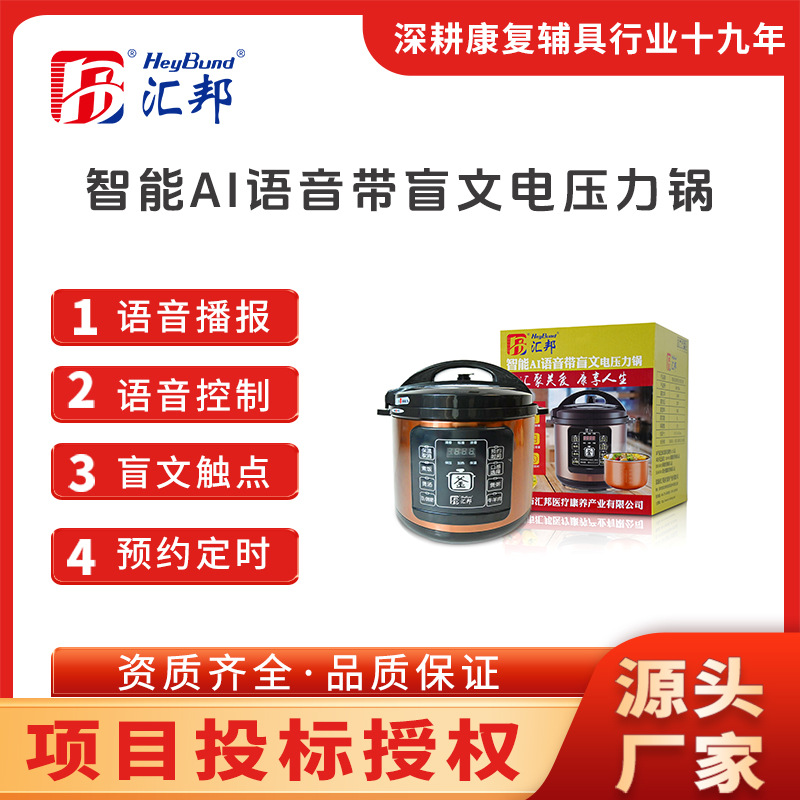 Intelligent Ai Voice with Braille Electric Pressure Cooker Household Multifunctional 3-4 People Micro Pressure Cooker Smart Rice Cooker