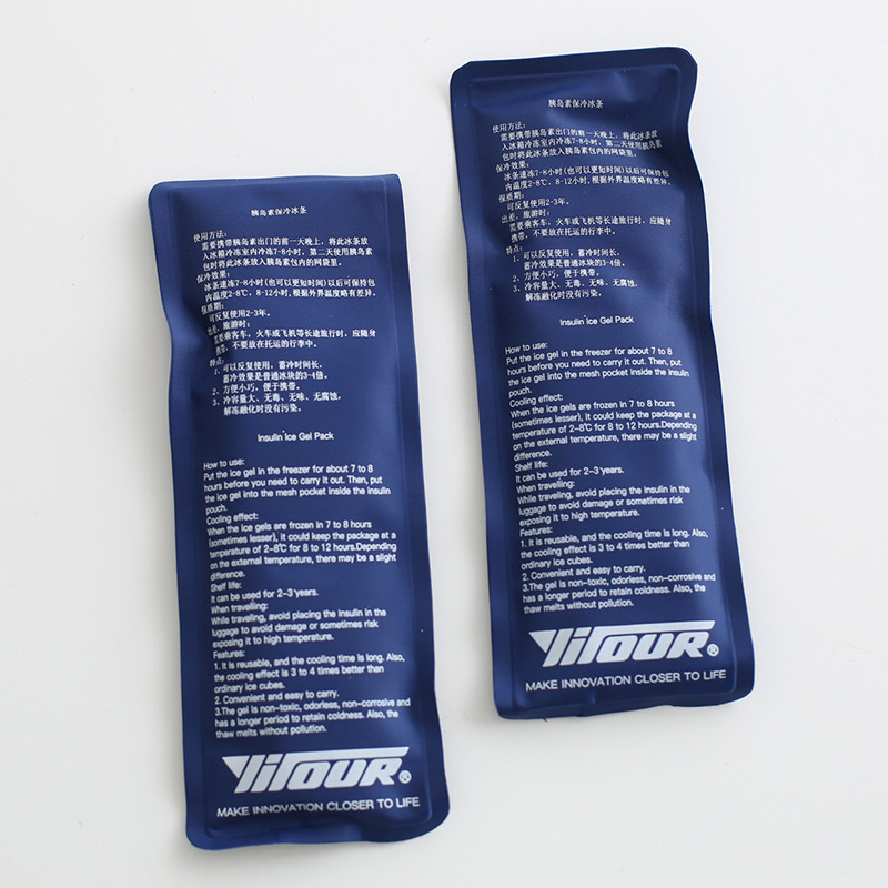 Insulin cold ice bar bio gel cooling ice bag portable cold storage bag special coolant in stock wholesale