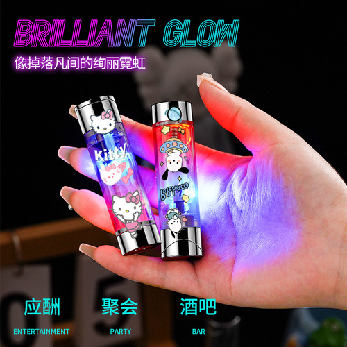 Lighter, windproof, advanced luminous round colorful luminous lamp, durable, creative and personalized, trendy gift for boyfriend