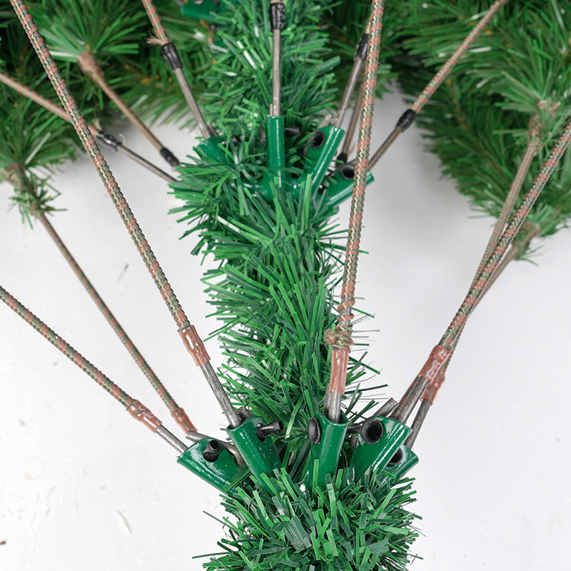 Ziemassvētku eglīte pārrobežu jauna PE plānais sniega zaļš simulācija Ziemassvētku rotājumi Ziemassvētku bumbu karājas eglīte_voghion.com