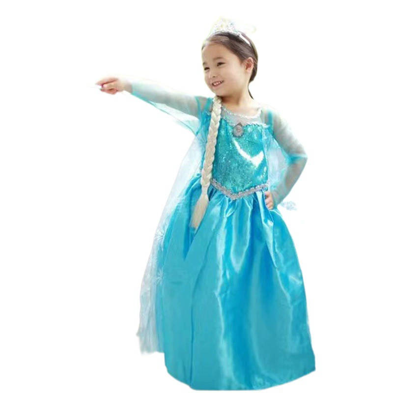 2023 Лето Новое замороженное платье принцессы Аиша платье для девочек детское платье оптом