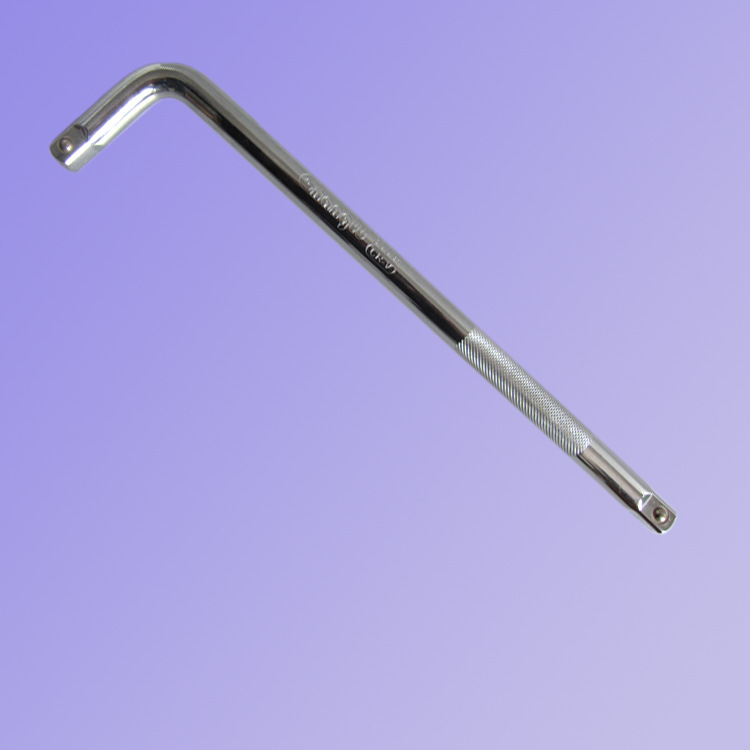 优质1/2铬钒钢滚花弯杆省力发亮套筒弯杆扳手240mm