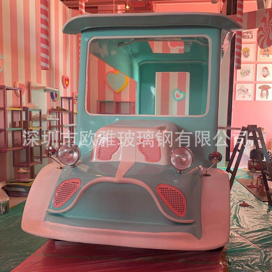 厂家供应玻璃钢小吃车早餐车电动四轮移动炸串车烧烤麻辣烫摆摊车