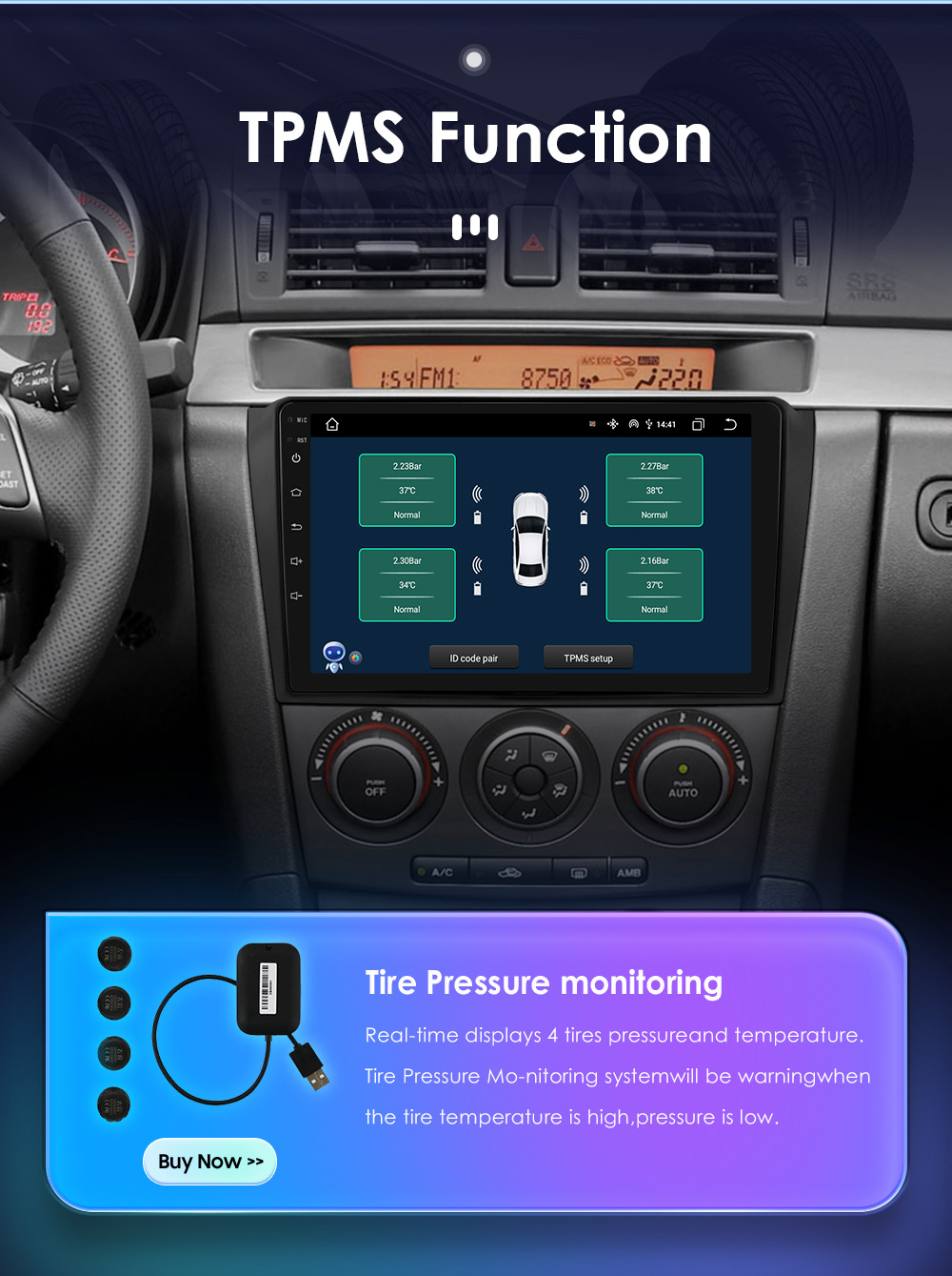 9inch Android Navigation Is Suitable for 04-09 Mazda3 Central Control Navigation System Car Mp5 Player Smart Device
