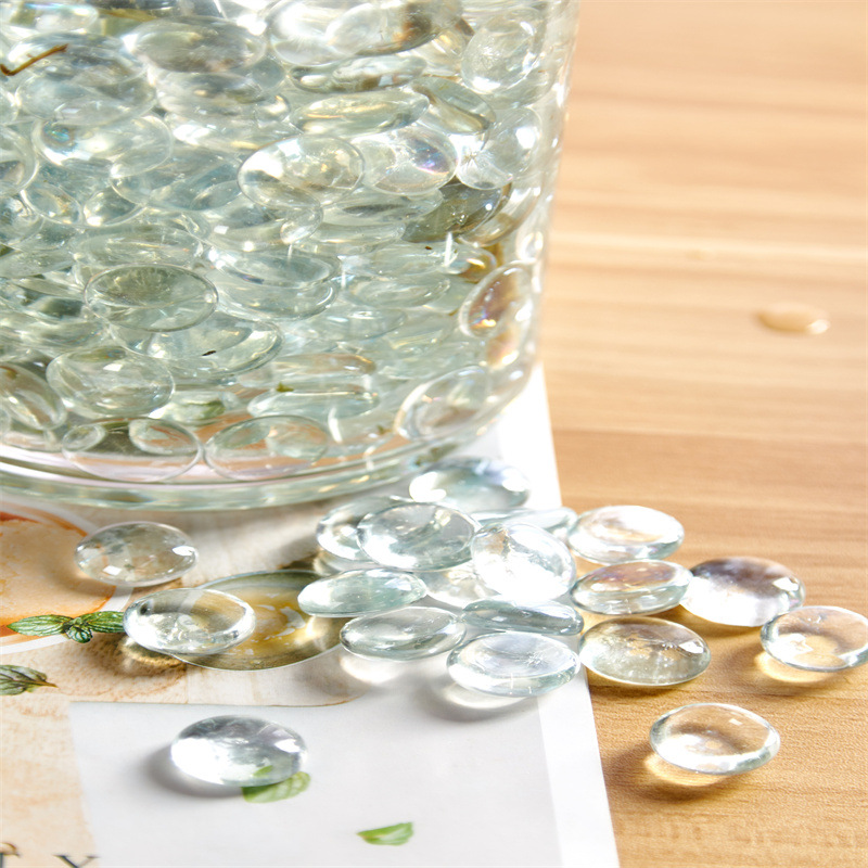 B 17-19mm 투명 플래시 플랫 비드