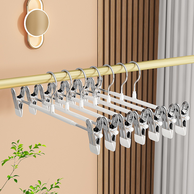 Plastic-Coated Pants Rack Stainless Steel Pants Clip Hanger Pants Storage Home Non-Slip Jk Clothes Skirt Clip Drying Wholesale