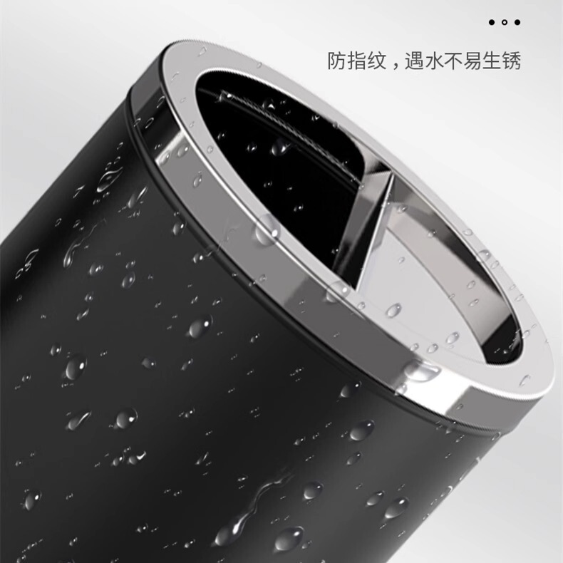 ステンレスゴミ箱商用大型カバー直投香港式円形トイレ映画館ホテルトイレロビー果|undefined
