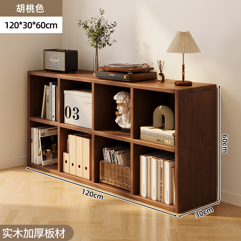 Gabinete de almacenamiento de ventana salediza de madera maciza, gabinete de rejilla, alféizar de la ventana, estantería, pequeño gabinete en el balcón, estantería de almacenamiento, estantería baja