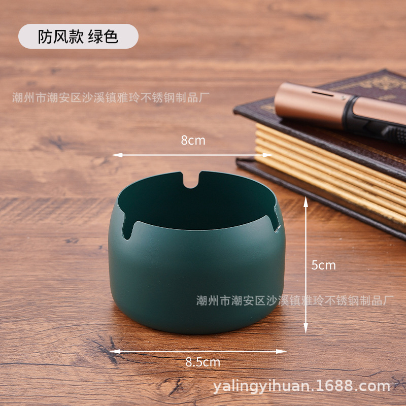 Cenicero de acero inoxidable dorado grueso, resistente y elegante, ideal para bar o cafetería, venta directa de fábrica