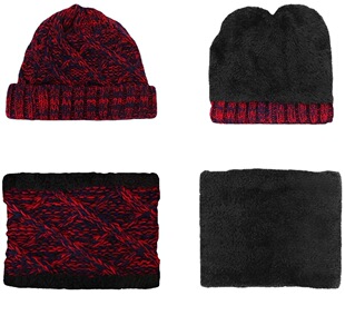 Factory Direct Supply of Customized Various Fashionable Warm Lamb Wool Lining Baby and Kidsren's Knitted Hat and Scarf Kits