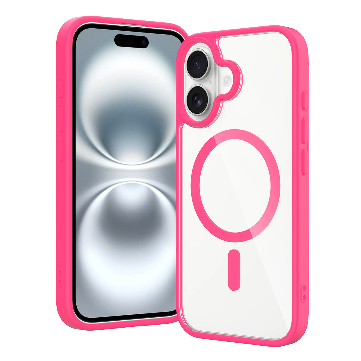 Aplicable en stock para iPhone16E 2 en 1 transparente TPU + PC escudo de plata esmaltado para teléfonos móviles de manzana de aluminio de 2.0 espesor