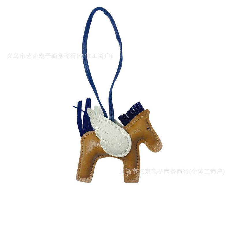 跨境热销小马挂件PU皮革包包挂饰汽车钥匙扣天使飞马包挂件小礼品|undefined