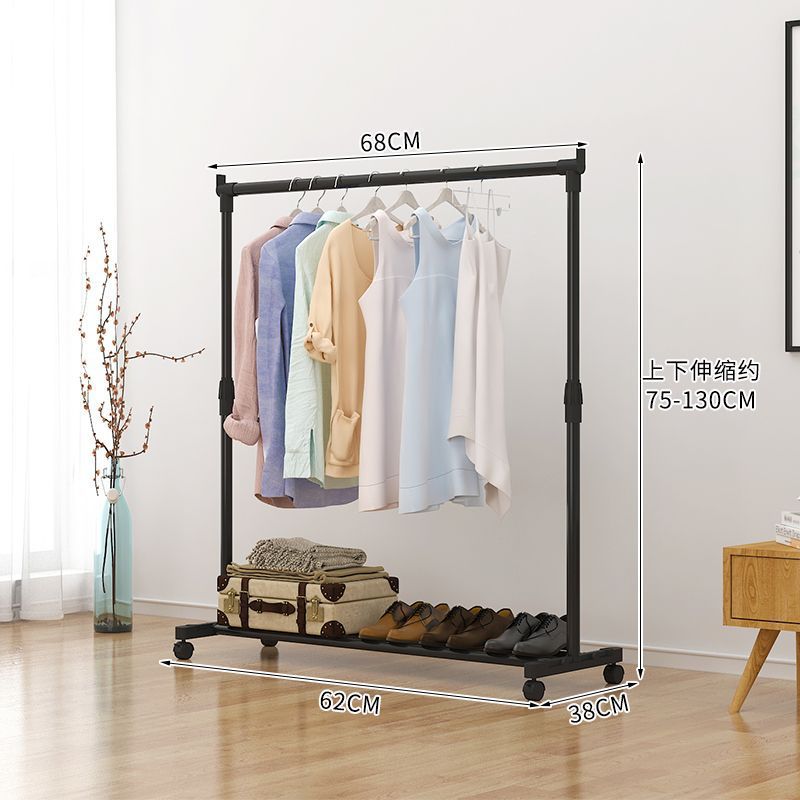 percha de secado de ropa doméstica suelo de secado vertical grosor de casa de alquiler ropa de dormitorio balcón barra de ropa fría simple telescópico