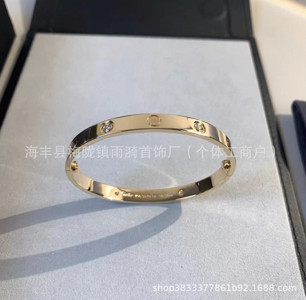 Rose gold·wide version·4 diamonds