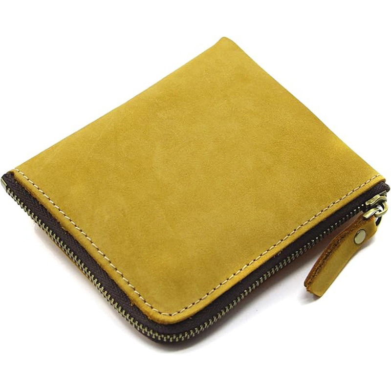 Japanese ultra thin short wallet with zipper