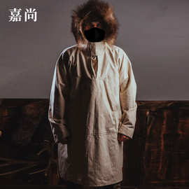 现货2025冬季中年亚马逊外贸男士休闲卫衣纯色欧美大衣外套宽松