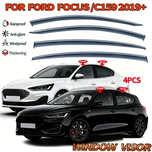 Suitable for 2019+ Ford Focus Car Window Rain Guards, Side Window Deflector Rain Shield Accessories