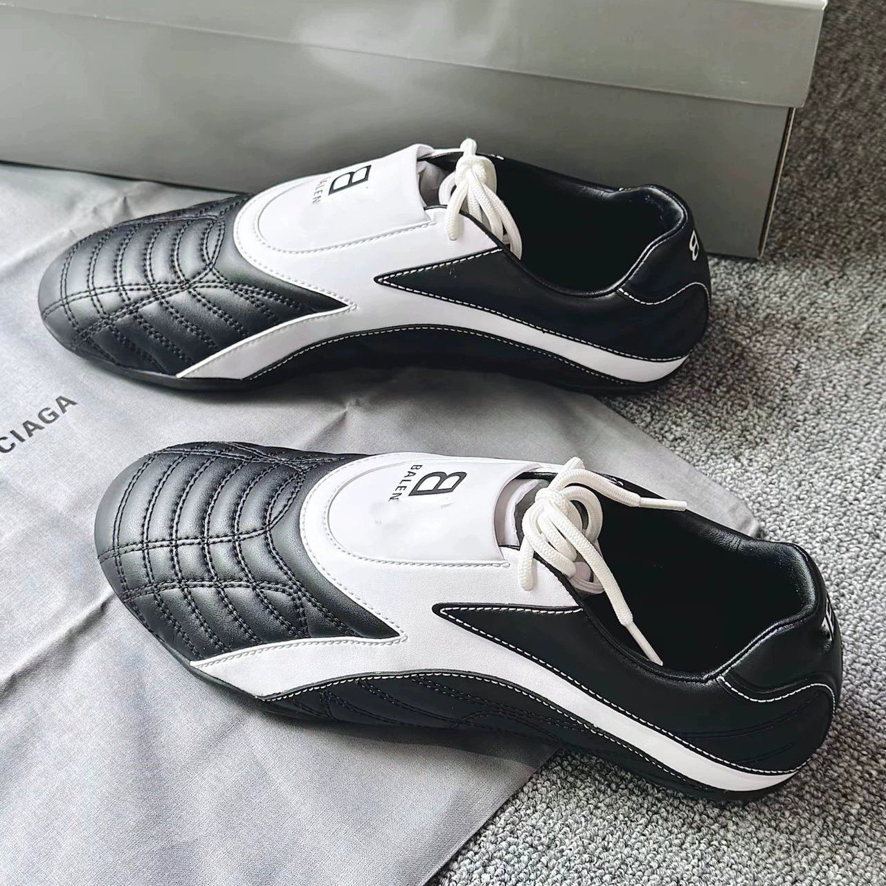 Pure Original Paris Zen Flats Comfortable Moral Training Thin-Soled Shoes Color Matching Retro Football Shoes Men's and Women's Life Casual Trendy Shoes