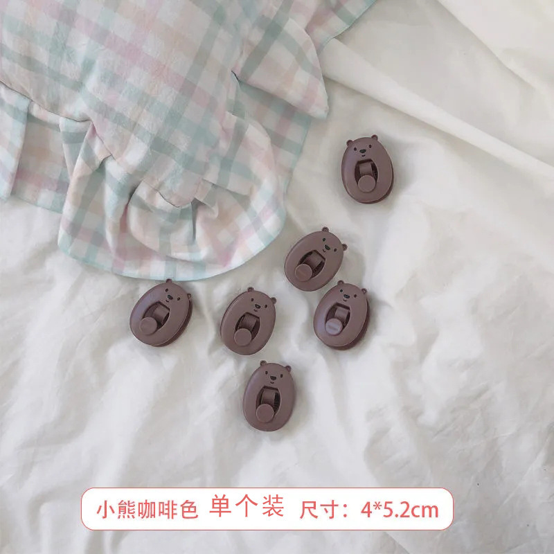 創意雲布団固定器無痕無針滑り止め取り外し可能布団カバーカバー熊固定器シングル|undefined