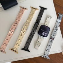 适用苹果手表iwatch11代987654Ultra/SE大方块简约镜面金属表带
