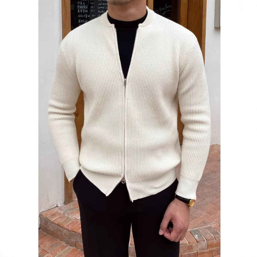 Design cardigan with zipper