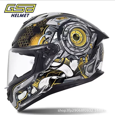 Gsb-S361-Motorcycle Full-Face Helmet, Imitation Racing Helmet – Motorcycle Helmet Headset