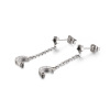 Cute fresh brand long fashionable earrings stainless steel, simple and elegant design