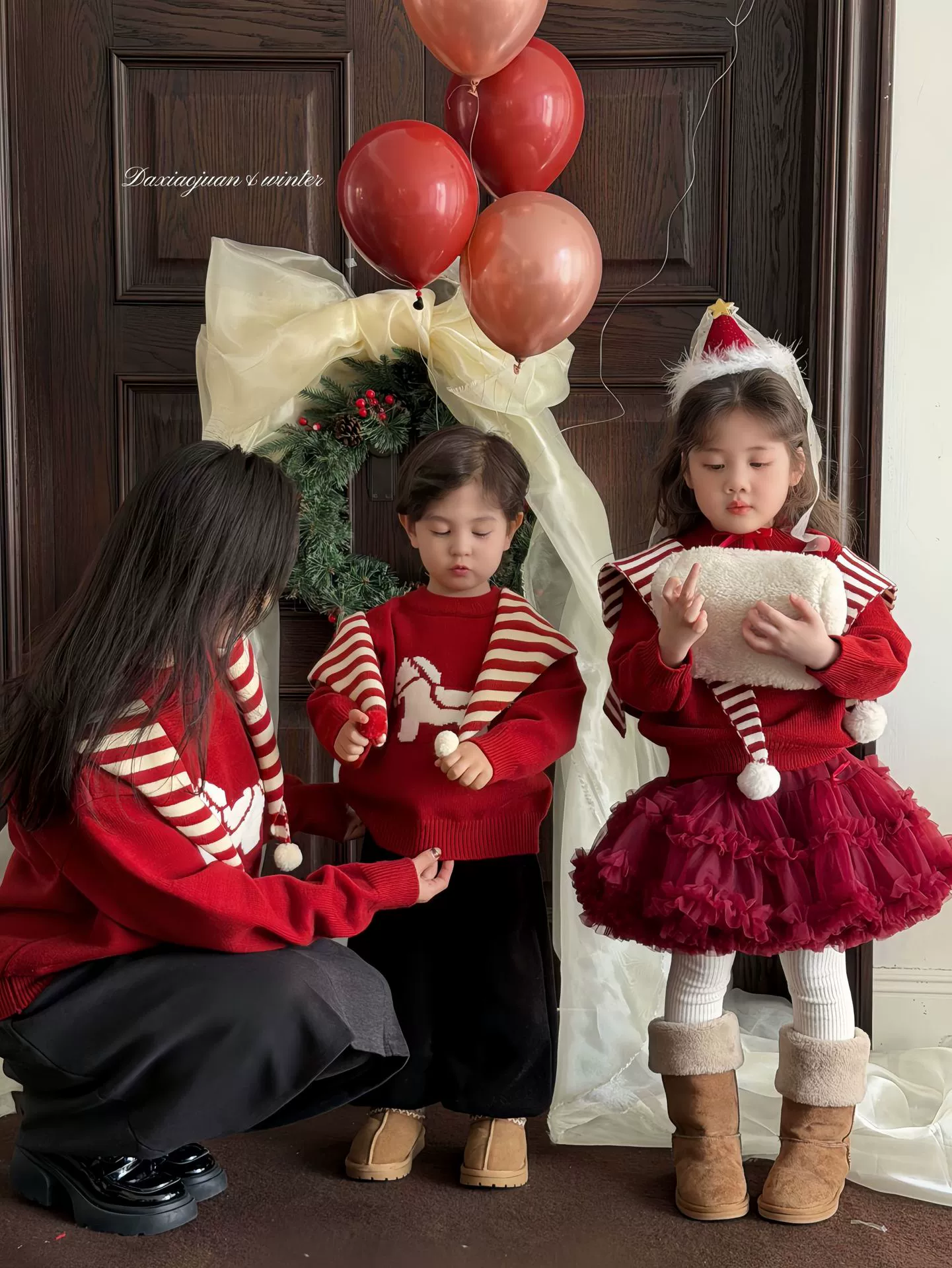 Children's sweater, winter knitted universal set