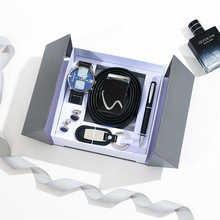 跨境礼品情人节送男友皮带扣头钥匙扣圣诞节商务伴手礼物手表套装