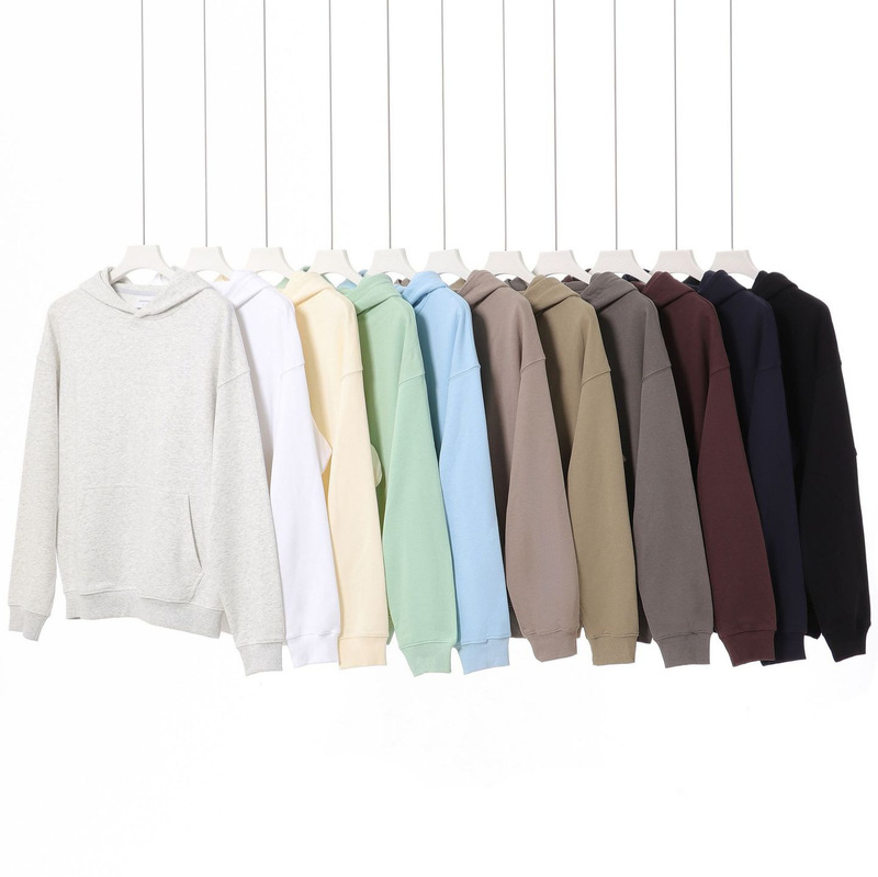 Heavy 380g combed cotton shoulder hooded pullover vests men's autumn and winter tide brand live large terry coat hoodie women