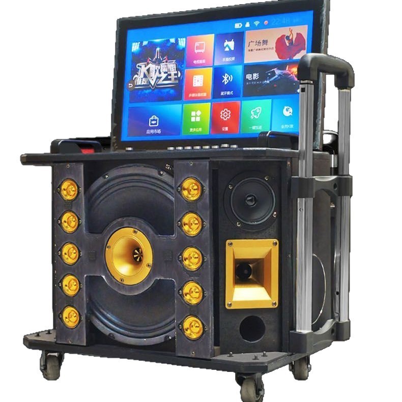 Guoai G9 屋外カラオケオーディオスクエアダンススピーカーディスプレイ付きホーム KTV セットカラオケオールインワン|undefined