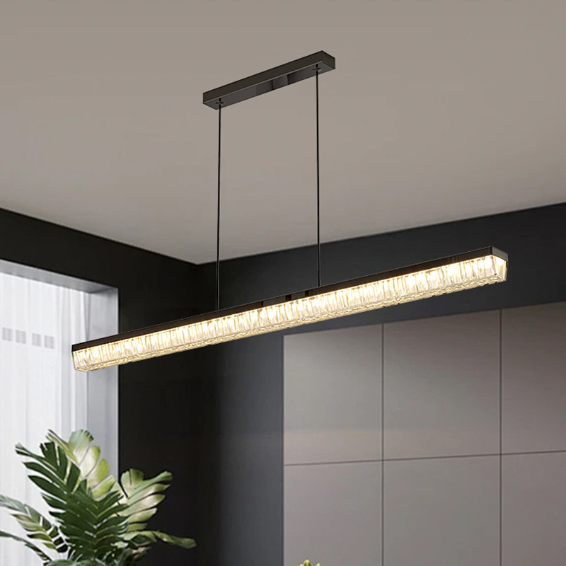 Lámpara del comedor lujosa alta sensacional minimalista comedor bar de mesa de comedor una lámpara de banda larga lámpara de sala de estar