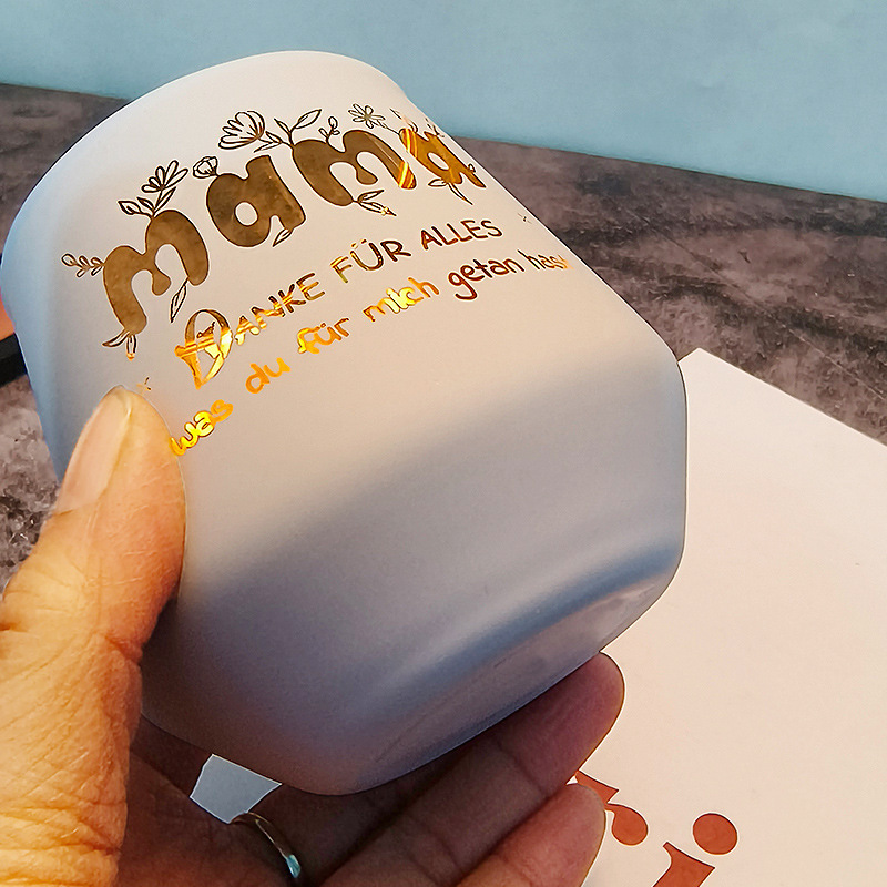 クロスボーダーキャンドルグラスクリエイティブ燭台カップカスタム母の日レーザーキャンドルカップ噴色メッキグラス|undefined