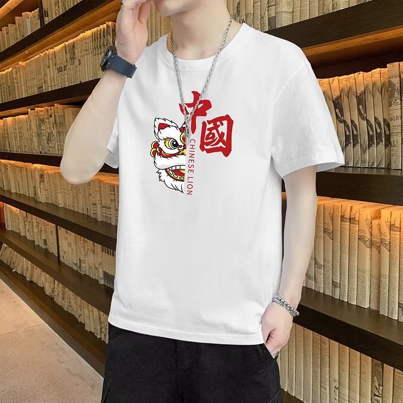 Camiseta de manga corta de moda para hombre 2023 nuevo verano estilo coreano suelta marca de moda para estudiantes cuello redondo casual Boys ins top