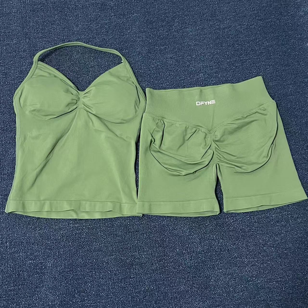 AliExpress venta caliente DFYNE nuevo fitness yoga traje deportivo chaleco halter sujetador pantalones cortos traje mujer